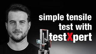 testXpertでの試験の実行(ステップバイステップの指示付き)　ASTM D638に準拠